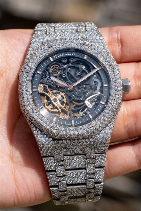 audemars piguet skeleton diamond|audemars piguet black skeleton price.